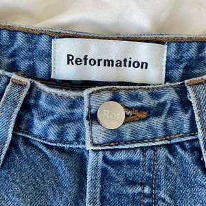 Mid Crop Flare Reformation Denim